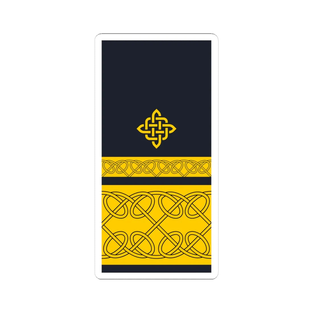 Rukav zimske odore kontraadmirala HRM (Croatia) (Military Rank) STICKER Vinyl Kiss-Cut Decal 4 Inch White - The Sticker Space