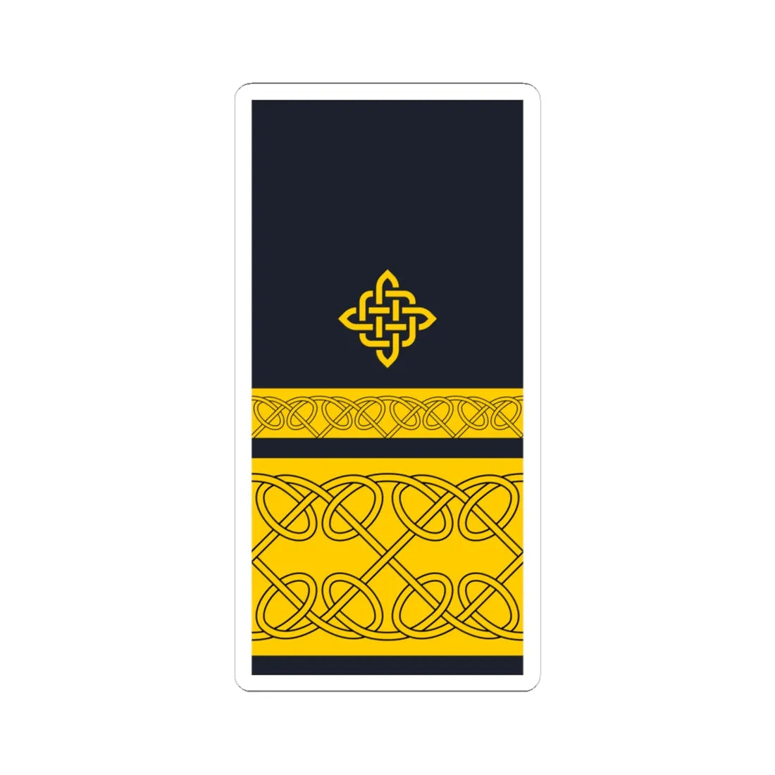 Rukav zimske odore kontraadmirala HRM (Croatia) (Military Rank) STICKER Vinyl Kiss-Cut Decal 6 Inch White - The Sticker Space