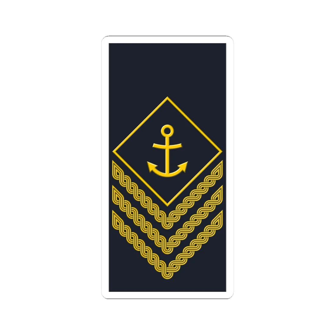 Rukav zimske odore narednika HRM (Croatia) (Military Rank) STICKER Vinyl Kiss-Cut Decal 3 Inch White - The Sticker Space