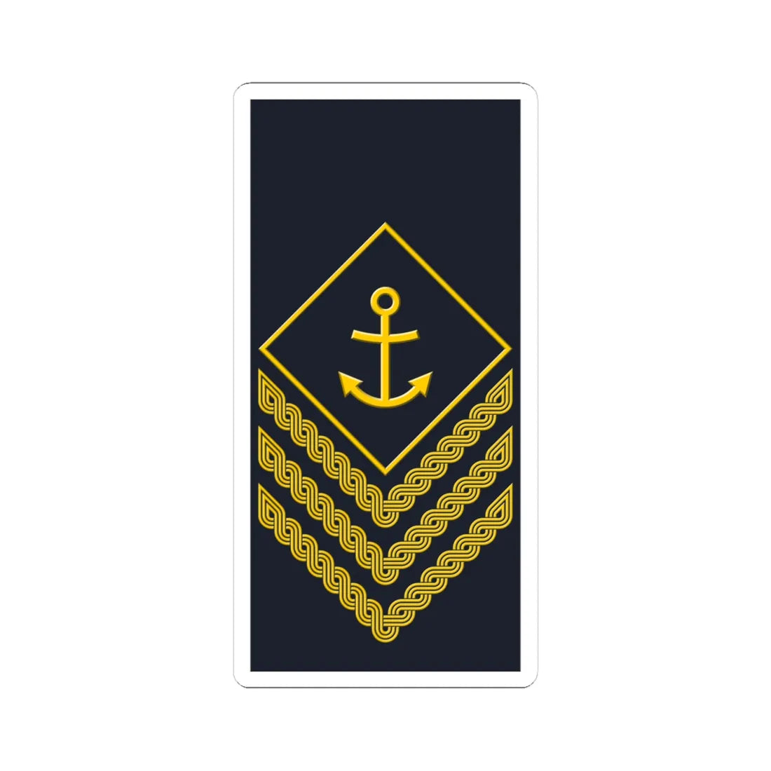 Rukav zimske odore narednika HRM (Croatia) (Military Rank) STICKER Vinyl Kiss-Cut Decal 4 Inch White - The Sticker Space