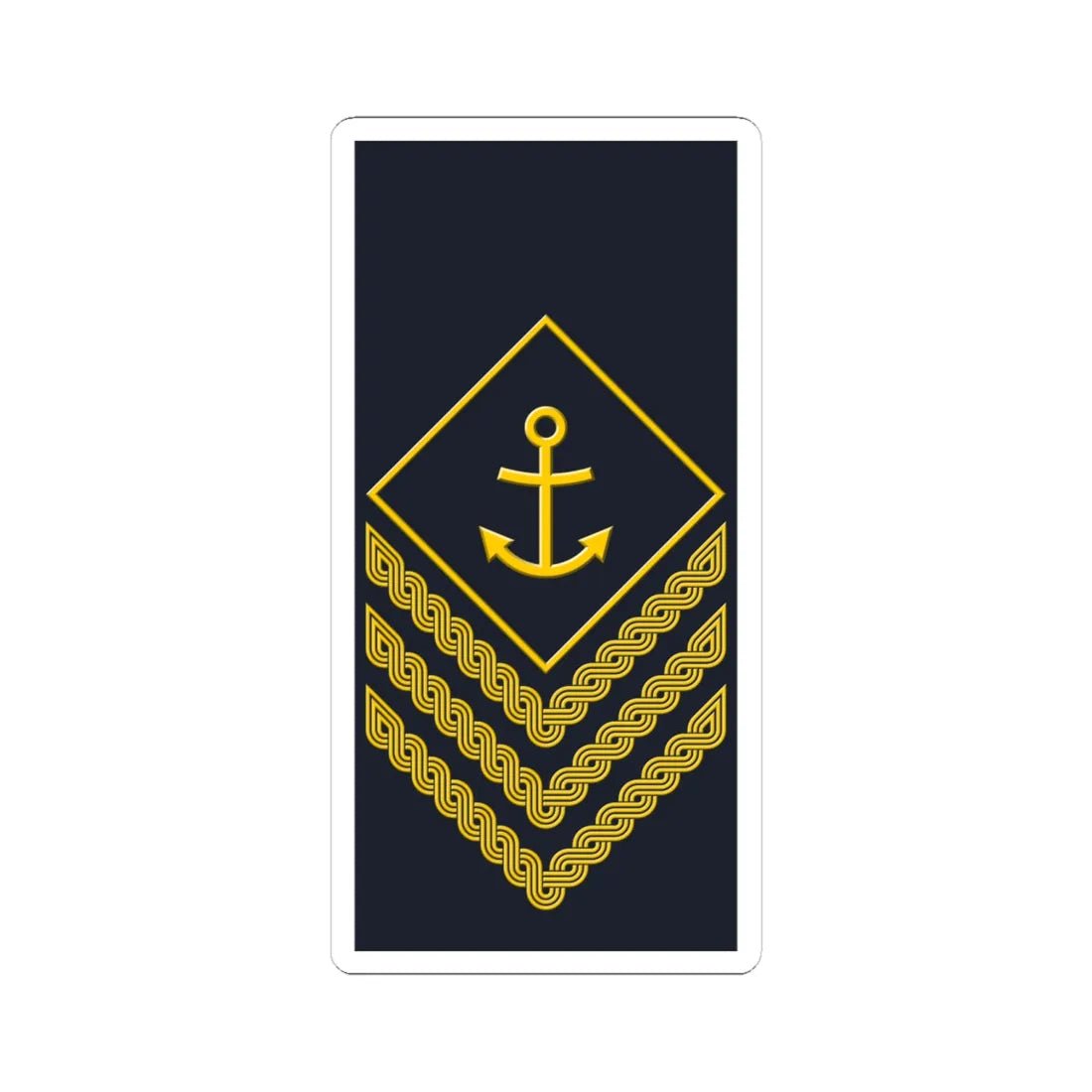 Rukav zimske odore narednika HRM (Croatia) (Military Rank) STICKER Vinyl Kiss-Cut Decal 6 Inch White - The Sticker Space