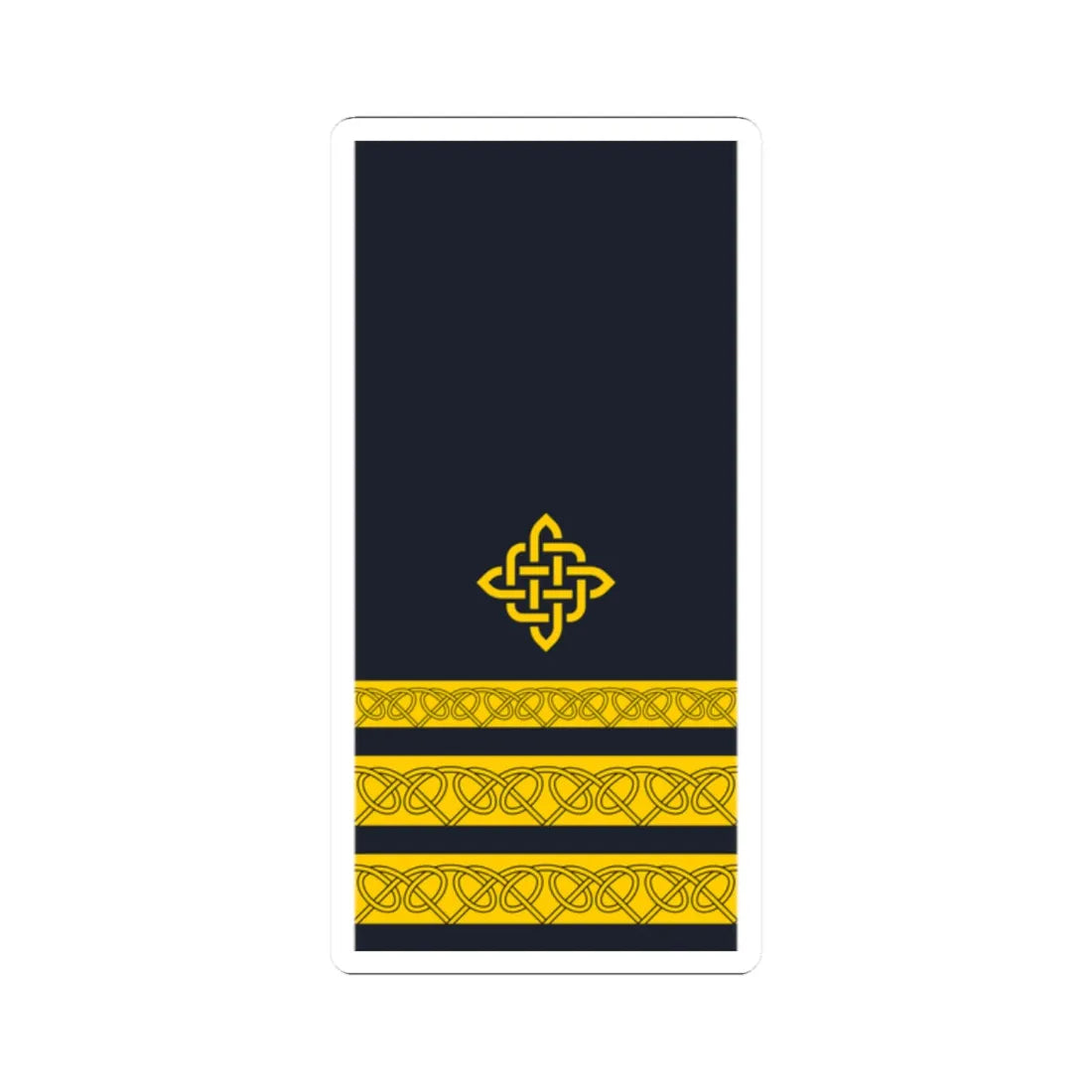 Rukav zimske odore poručnika bojnog broda HRM (Croatia) (Military Rank) STICKER Vinyl Kiss-Cut Decal 2 Inch White - The Sticker Space