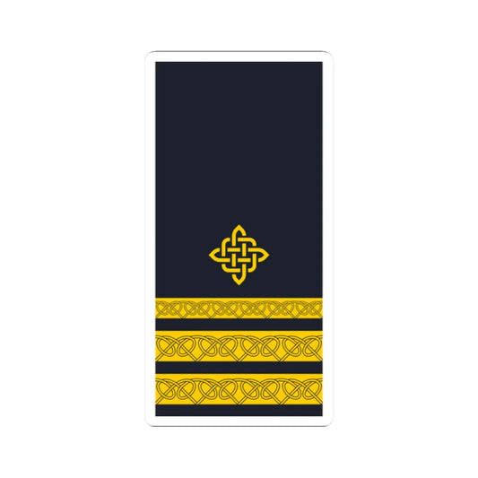 Rukav zimske odore poručnika bojnog broda HRM (Croatia) (Military Rank) STICKER Vinyl Kiss-Cut Decal 2 Inch White - The Sticker Space