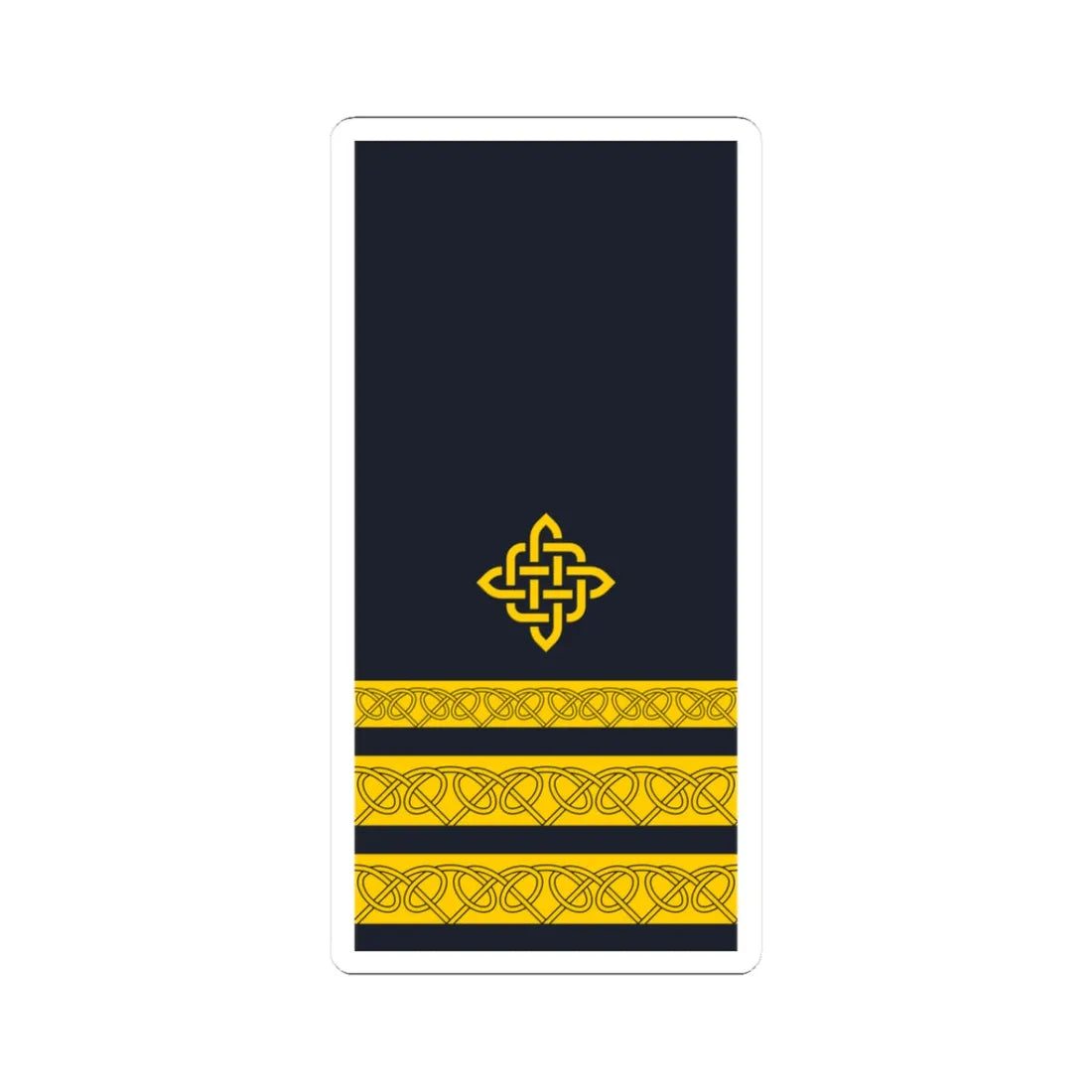 Rukav zimske odore poručnika bojnog broda HRM (Croatia) (Military Rank) STICKER Vinyl Kiss-Cut Decal 3 Inch White - The Sticker Space