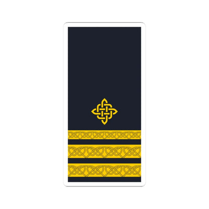 Rukav zimske odore poručnika bojnog broda HRM (Croatia) (Military Rank) STICKER Vinyl Kiss-Cut Decal 3 Inch White - The Sticker Space