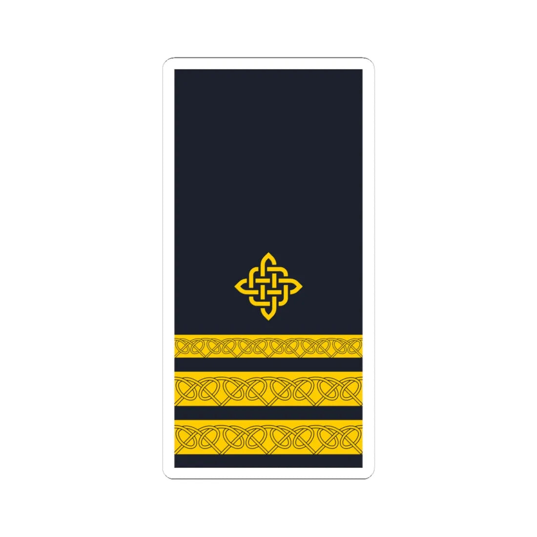 Rukav zimske odore poručnika bojnog broda HRM (Croatia) (Military Rank) STICKER Vinyl Kiss-Cut Decal 4 Inch White - The Sticker Space