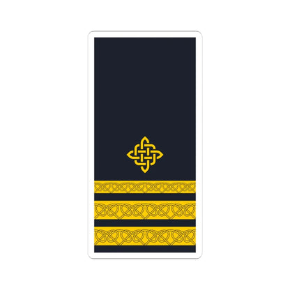 Rukav zimske odore poručnika bojnog broda HRM (Croatia) (Military Rank) STICKER Vinyl Kiss-Cut Decal 4 Inch White - The Sticker Space