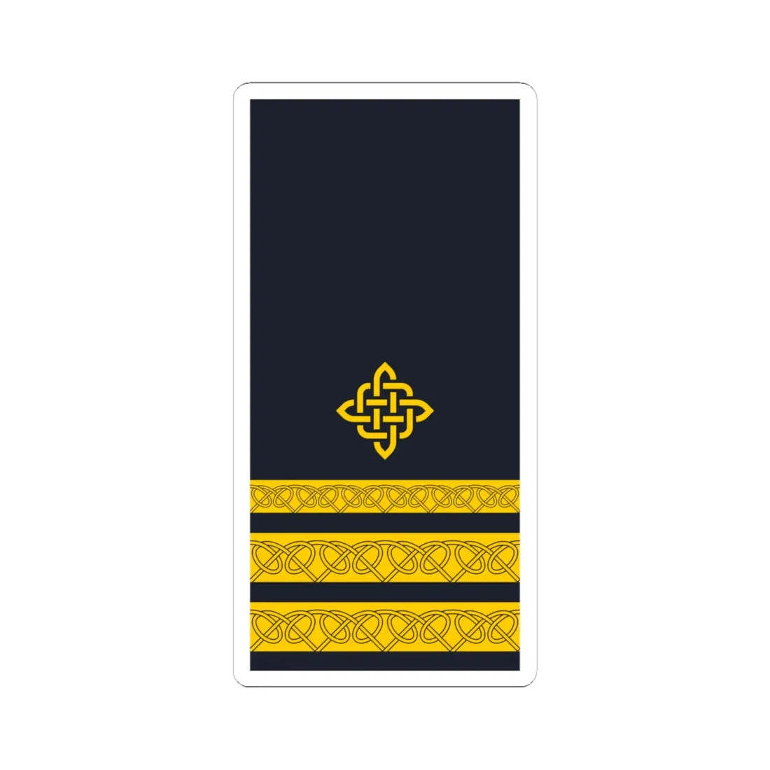 Rukav zimske odore poručnika bojnog broda HRM (Croatia) (Military Rank) STICKER Vinyl Kiss-Cut Decal 6 Inch White - The Sticker Space