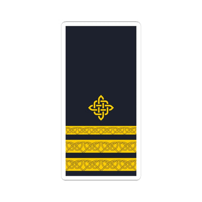 Rukav zimske odore poručnika bojnog broda HRM (Croatia) (Military Rank) STICKER Vinyl Kiss-Cut Decal 6 Inch White - The Sticker Space