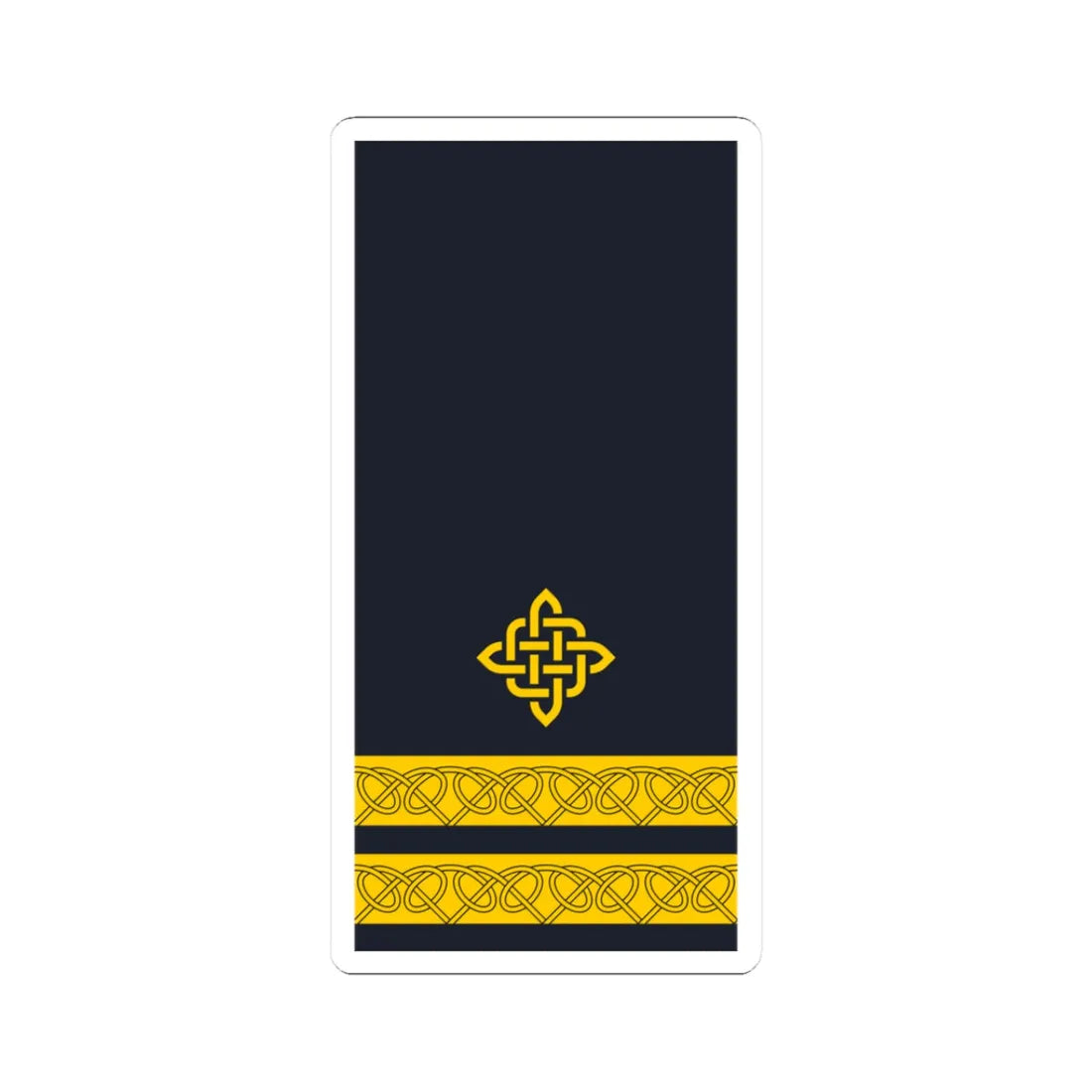 Rukav zimske odore poručnika fregate HRM (Croatia) (Military Rank) STICKER Vinyl Kiss-Cut Decal 3 Inch White - The Sticker Space