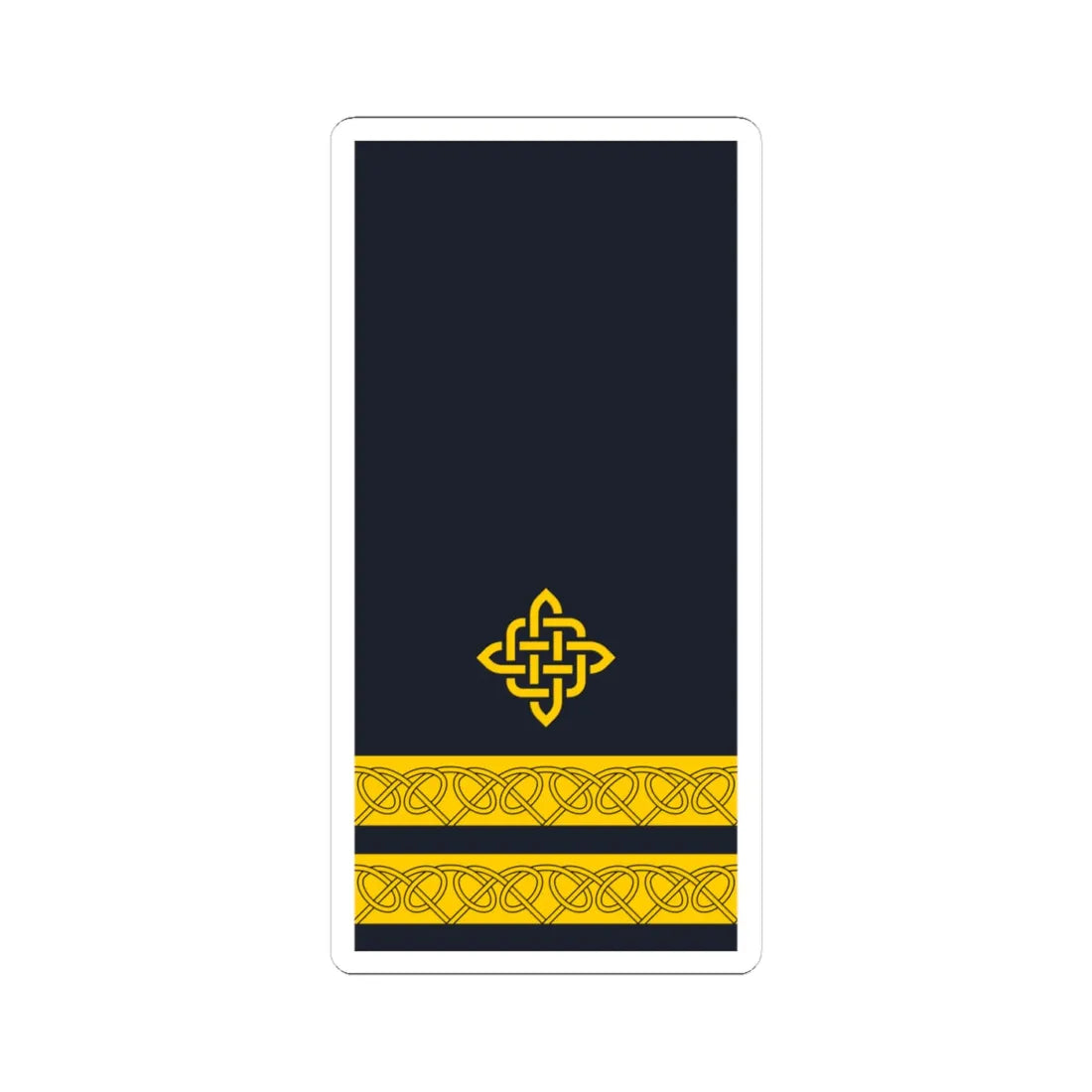 Rukav zimske odore poručnika fregate HRM (Croatia) (Military Rank) STICKER Vinyl Kiss-Cut Decal 4 Inch White - The Sticker Space