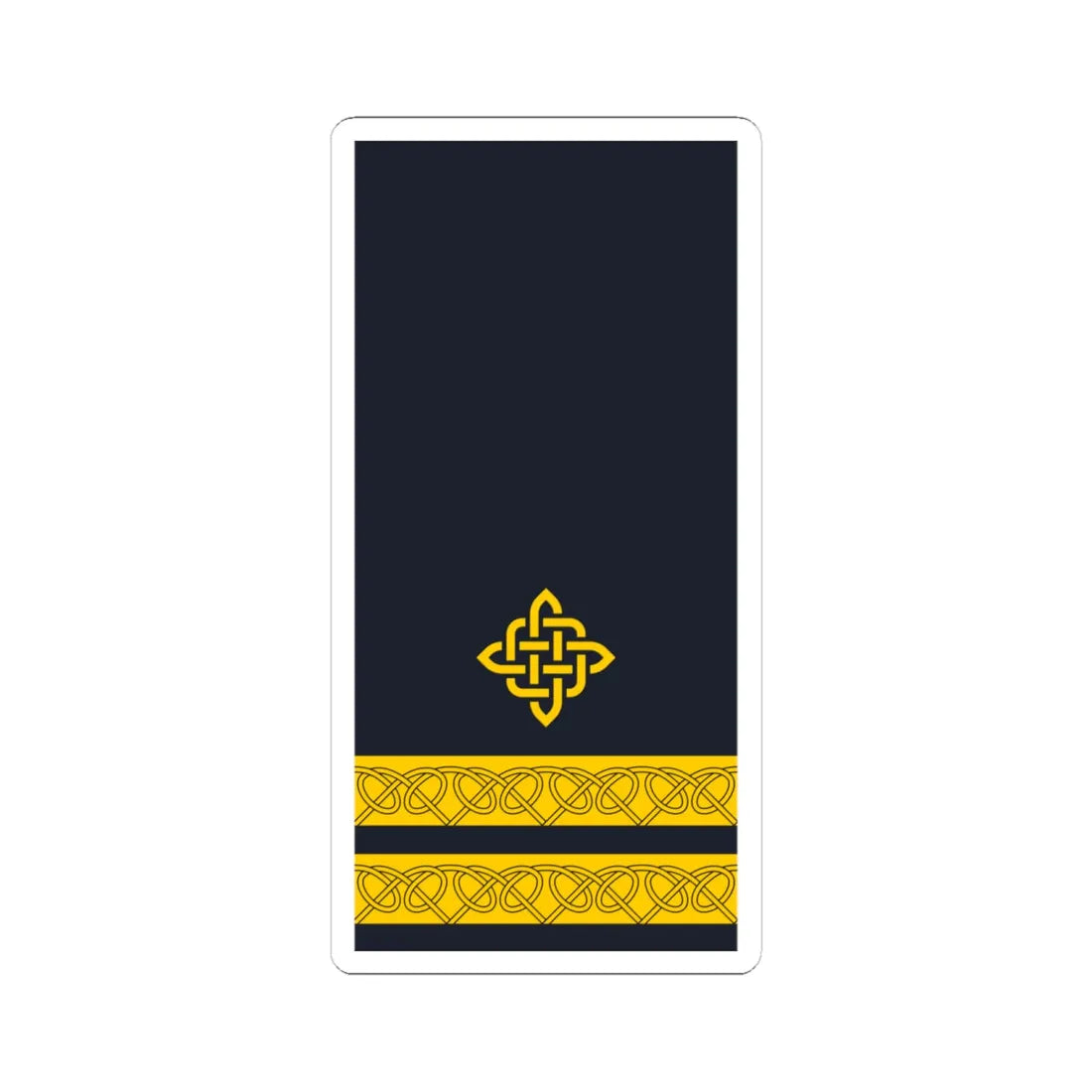 Rukav zimske odore poručnika fregate HRM (Croatia) (Military Rank) STICKER Vinyl Kiss-Cut Decal 6 Inch White - The Sticker Space