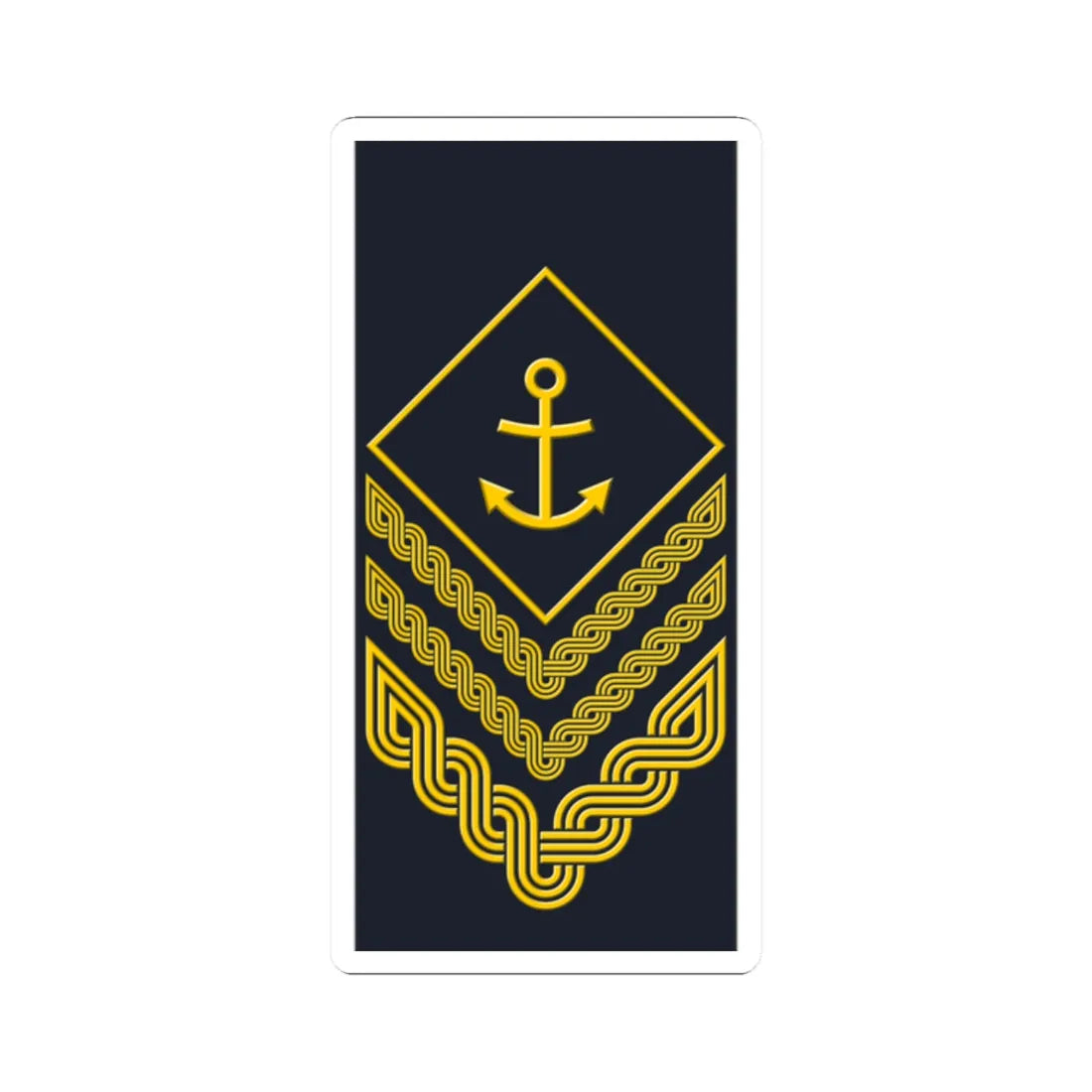 Rukav zimske odore stožernog narednika HRM (Croatia) (Military Rank) STICKER Vinyl Kiss-Cut Decal 2 Inch White - The Sticker Space