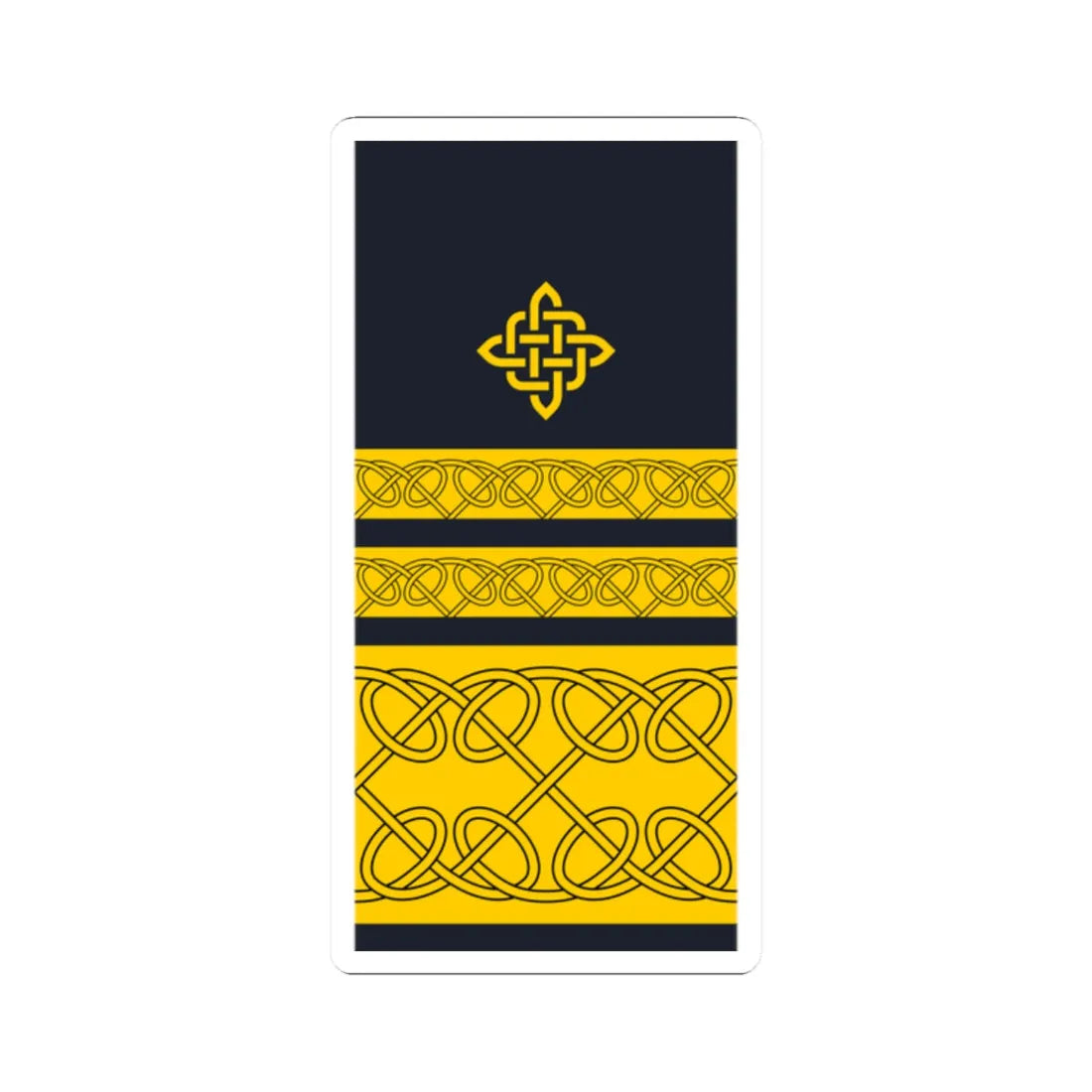 Rukav zimske odore viceadmirala HRM (Croatia) (Military Rank) STICKER Vinyl Kiss-Cut Decal 2 Inch White - The Sticker Space