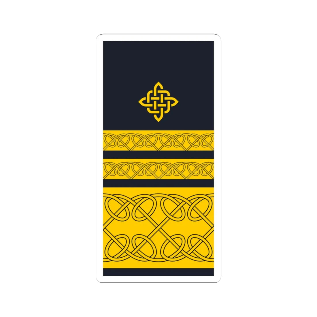 Rukav zimske odore viceadmirala HRM (Croatia) (Military Rank) STICKER Vinyl Kiss-Cut Decal 3 Inch White - The Sticker Space