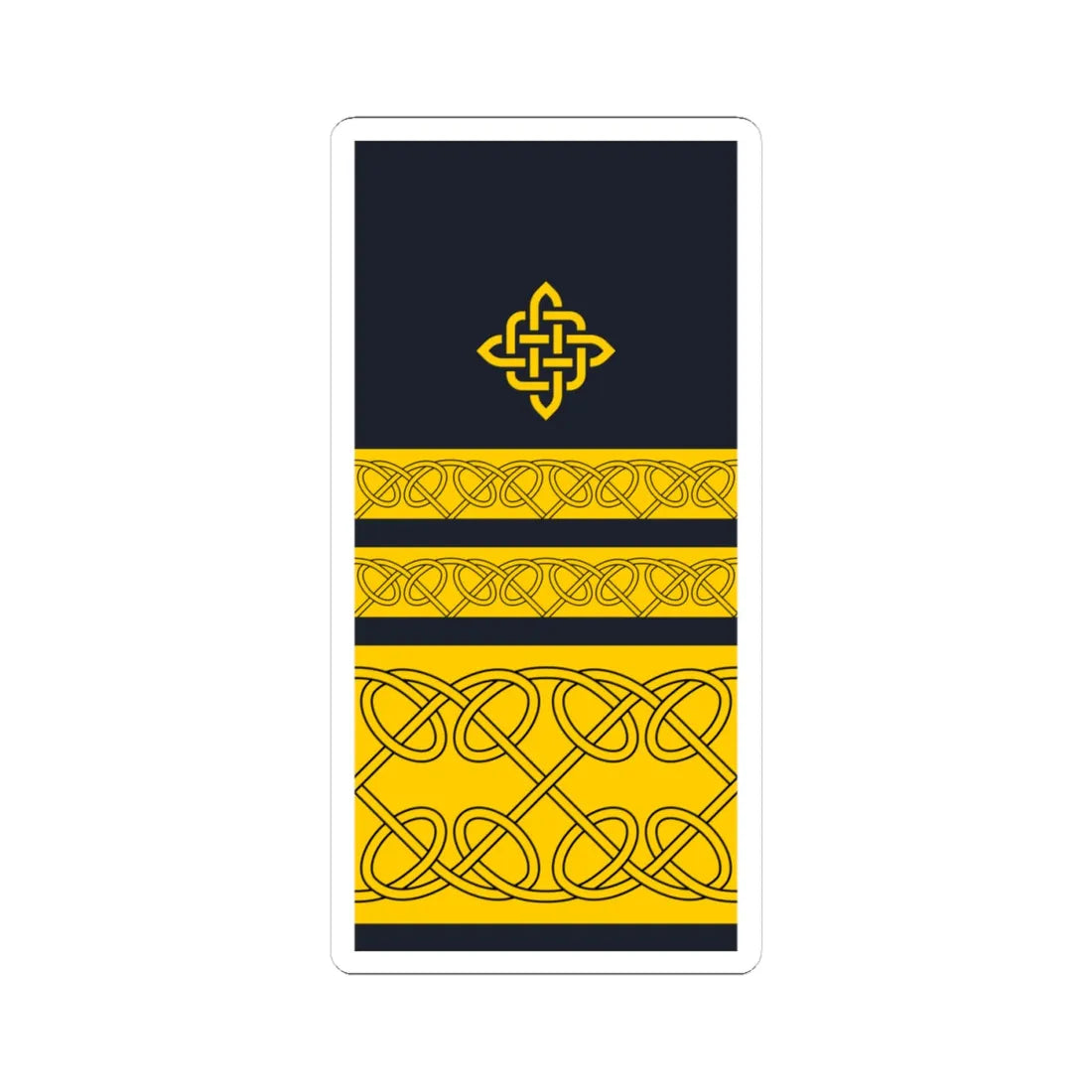 Rukav zimske odore viceadmirala HRM (Croatia) (Military Rank) STICKER Vinyl Kiss-Cut Decal 4 Inch White - The Sticker Space