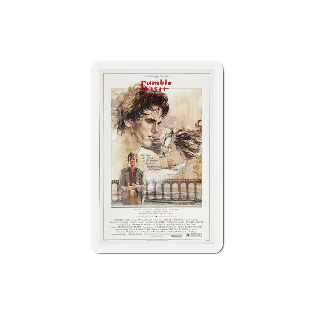 Rumble Fish 1983 Movie Poster Refrigerator Magnet 3 Inch - The Sticker Space