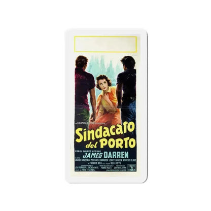 RUMBLE ON THE DOCKS 1956 Movie Poster - Refrigerator Magnet 2 Inch Die-Cut - The Sticker Space