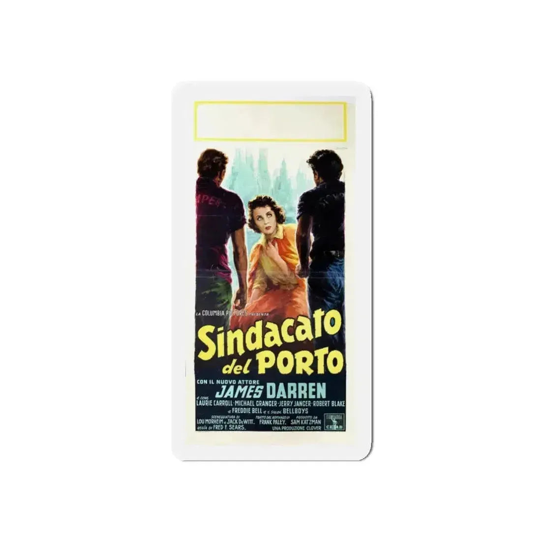 RUMBLE ON THE DOCKS 1956 Movie Poster - Refrigerator Magnet 3 Inch Die-Cut - The Sticker Space