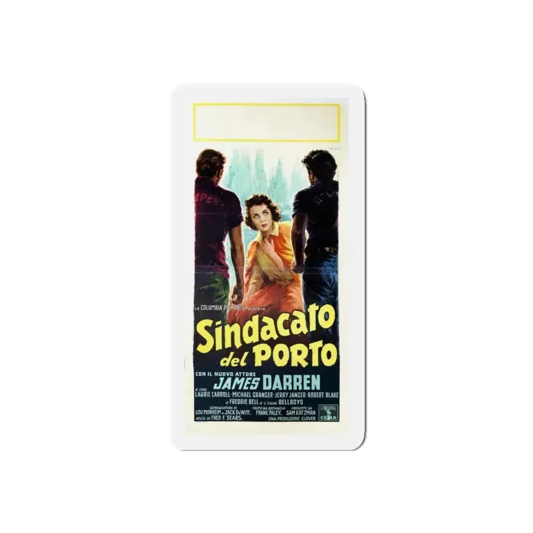 RUMBLE ON THE DOCKS 1956 Movie Poster - Refrigerator Magnet 4 Inch Die-Cut - The Sticker Space