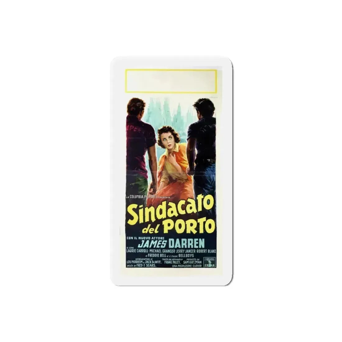 RUMBLE ON THE DOCKS 1956 Movie Poster - Refrigerator Magnet 6 Inch Die-Cut - The Sticker Space