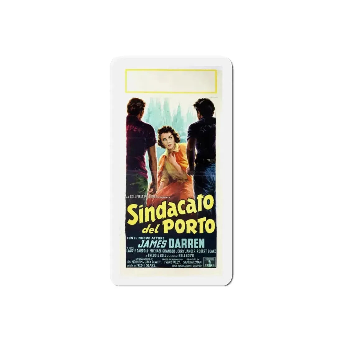 RUMBLE ON THE DOCKS 1956 Movie Poster - Refrigerator Magnet - The Sticker Space