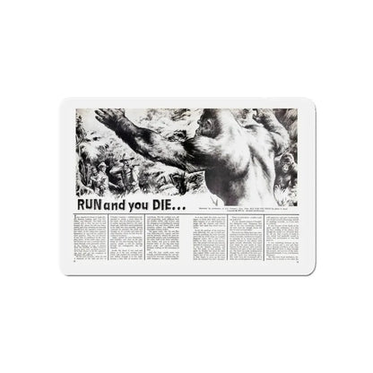Run and you Die, Valor magazine, November1968 (Magazine Illustration) Refrigerator Magnet - The Sticker Space