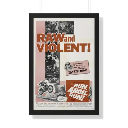 RUN ANGEL RUN 1969 - Framed Movie Poster 20" x 30" Black - The Sticker Space