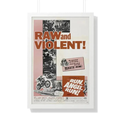 RUN ANGEL RUN 1969 - Framed Movie Poster 20" x 30" White - The Sticker Space