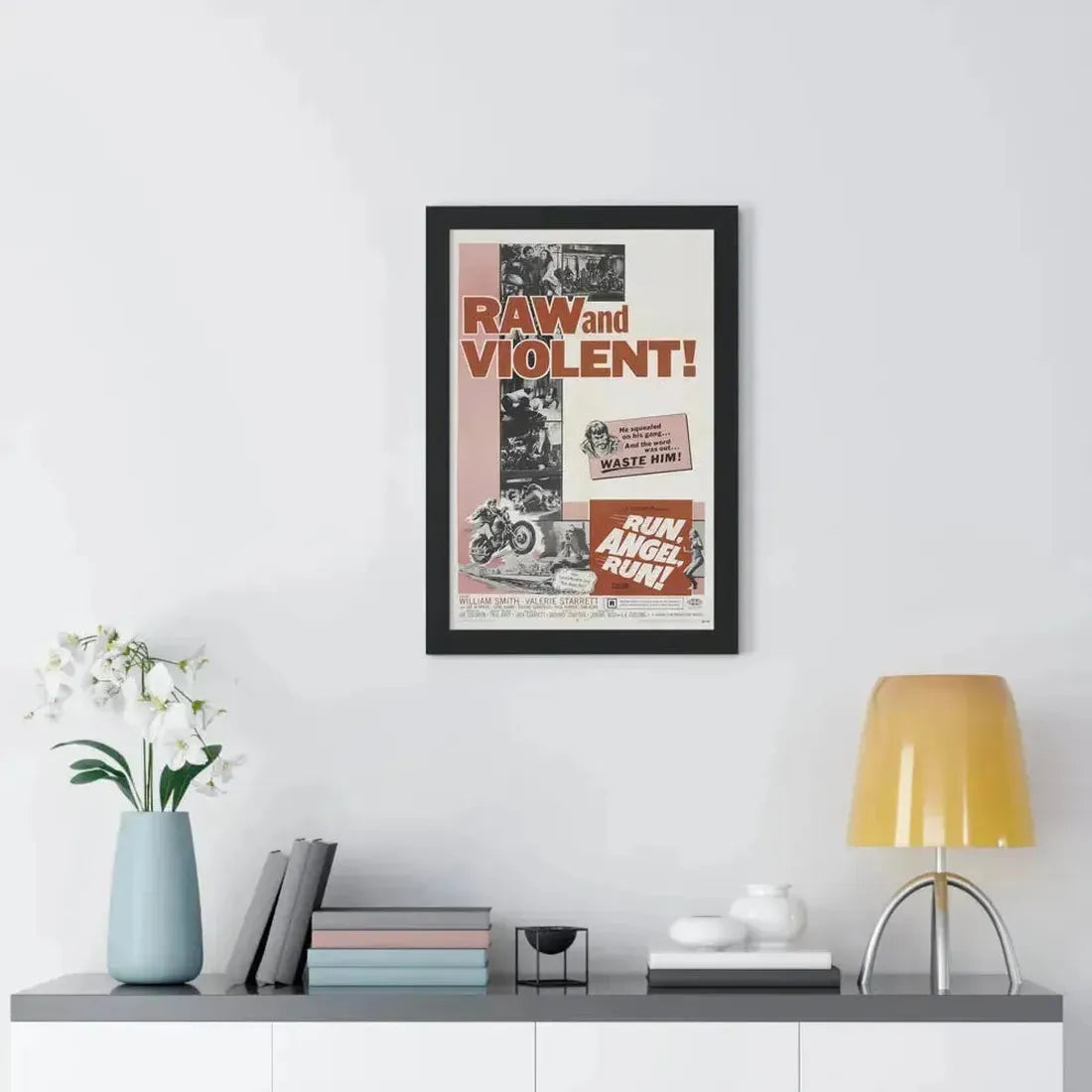 RUN ANGEL RUN 1969 - Framed Movie Poster - The Sticker Space