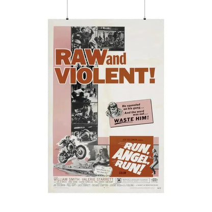 RUN ANGEL RUN 1969 - Paper Movie Poster 36" x 54" Matte - The Sticker Space