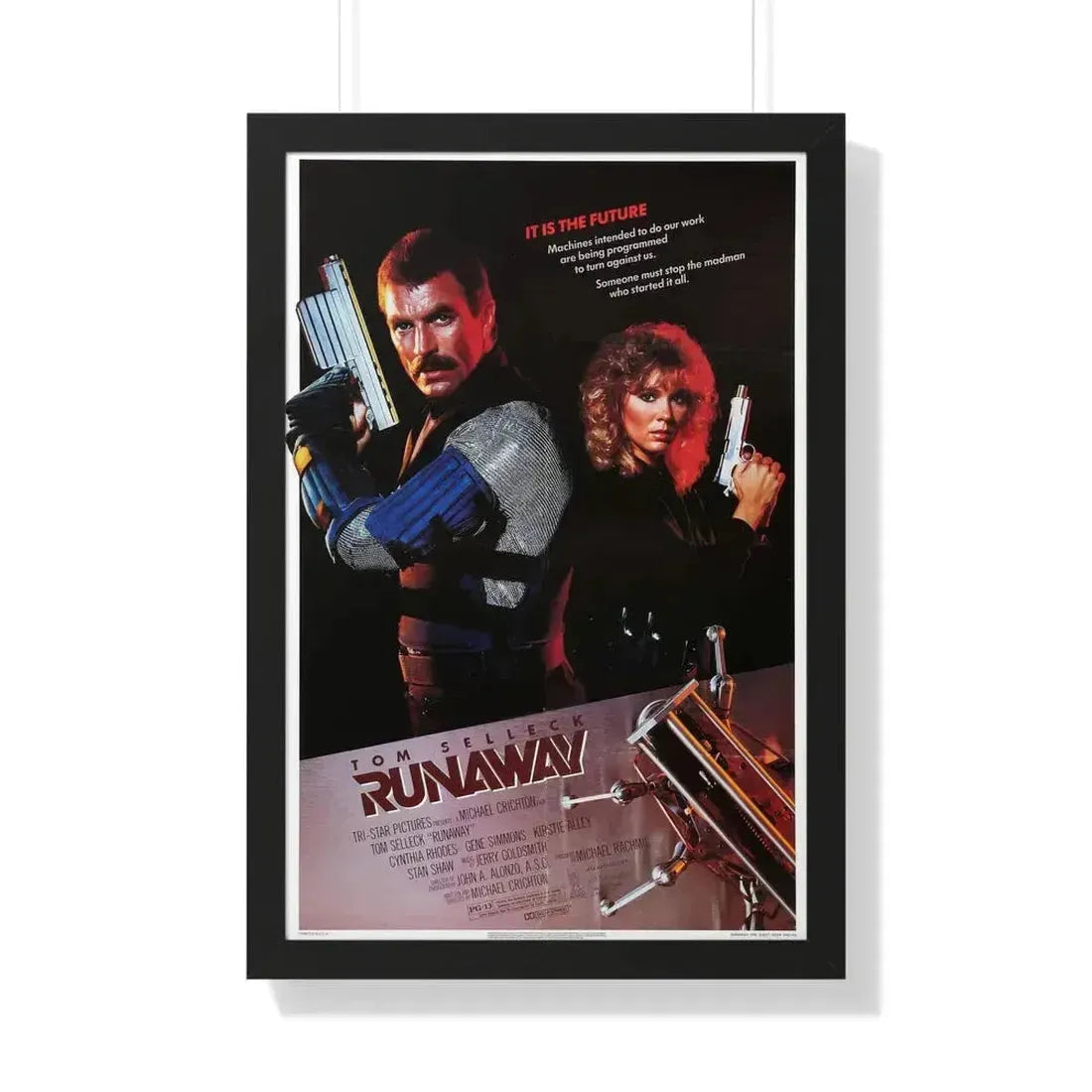 RUNAWAY 1984 - Framed Movie Poster 20" x 30" Black - The Sticker Space