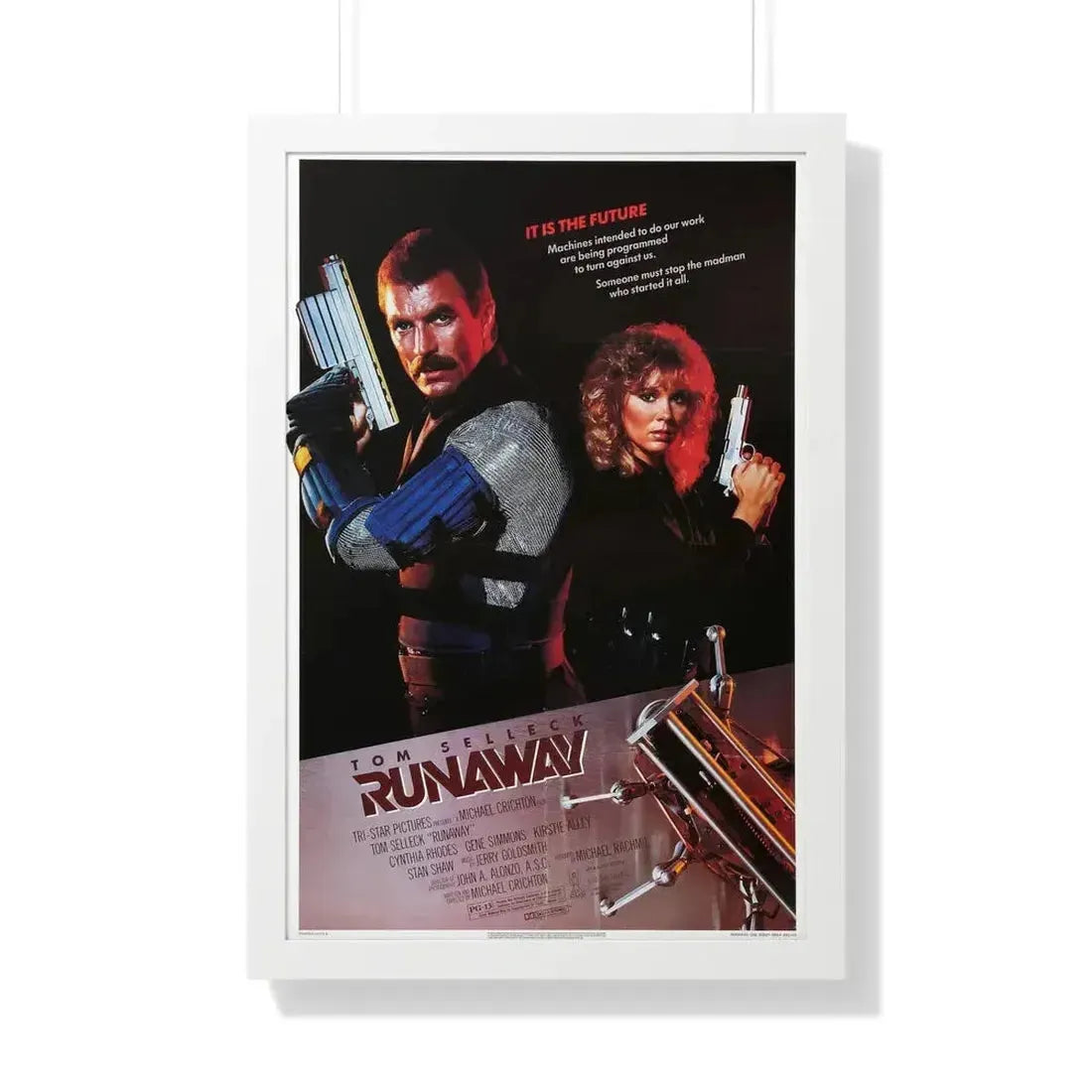 RUNAWAY 1984 - Framed Movie Poster 20" x 30" White - The Sticker Space