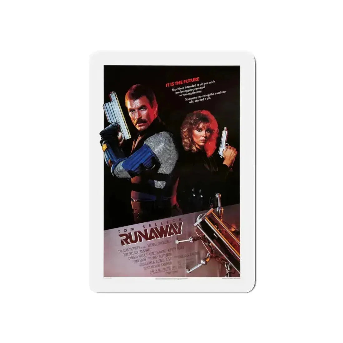RUNAWAY 1984 Movie Poster - Refrigerator Magnet 5 Inch Die-Cut - The Sticker Space