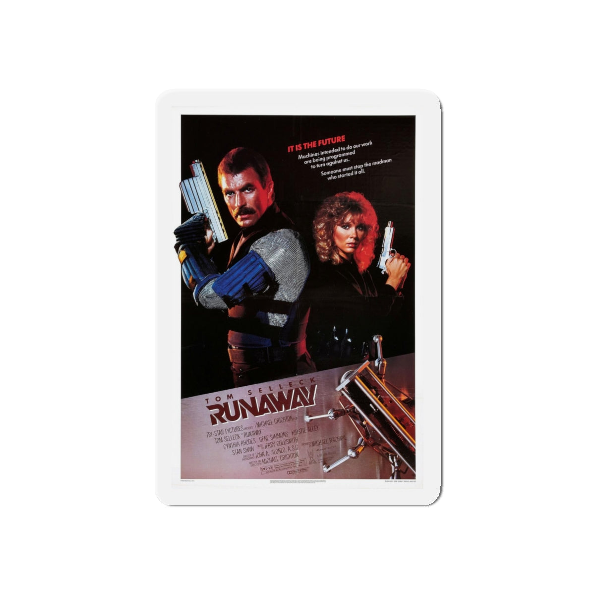 RUNAWAY 1984 Movie Poster - Refrigerator Magnet-6" × 6"-The Sticker Space