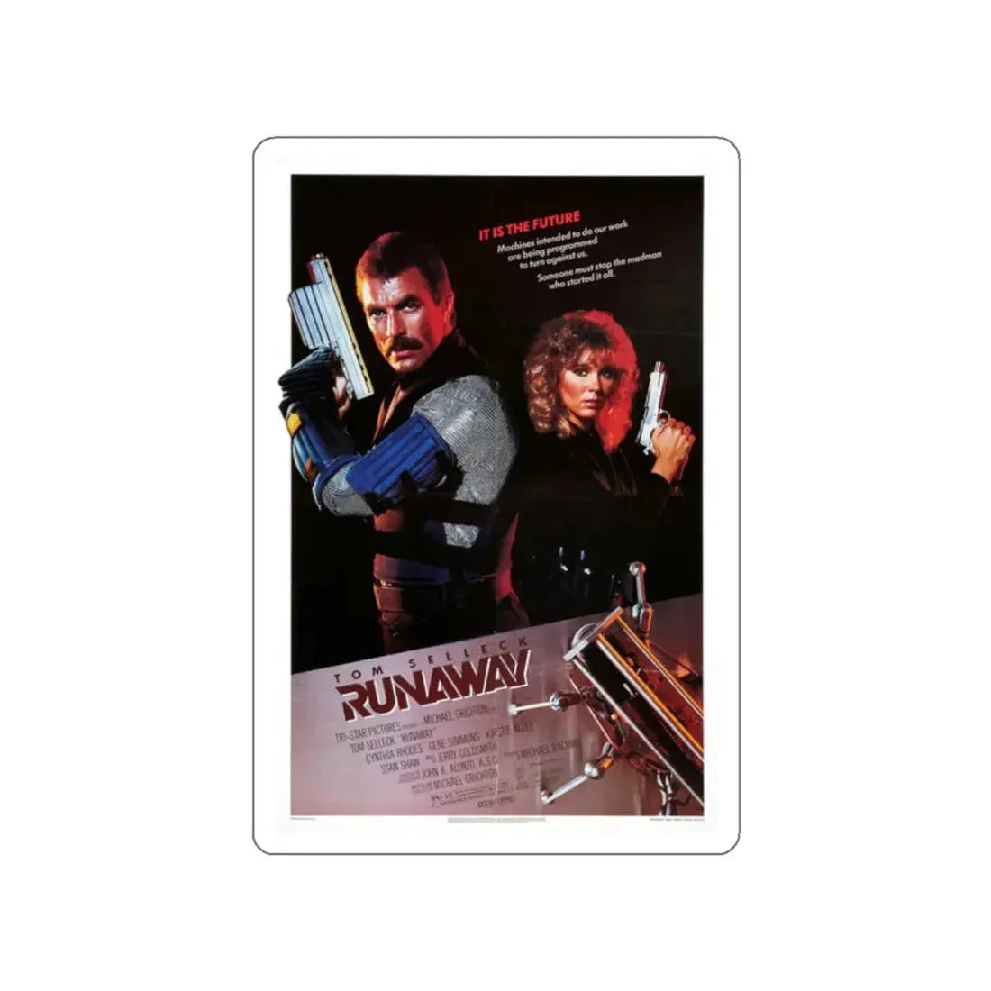RUNAWAY 1984 Movie Poster STICKER Vinyl Die-Cut Decal - The Sticker Space