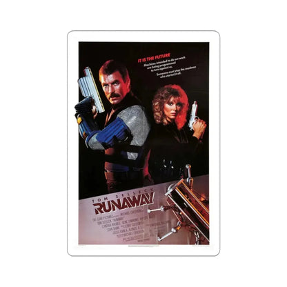 RUNAWAY 1984 Movie Poster - STICKER Vinyl Kiss-Cut Decal 3 Inch White - The Sticker Space
