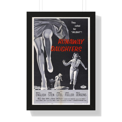 RUNAWAY DAUGHTERS 1956 - Framed Movie Poster-16″ x 24″-The Sticker Space