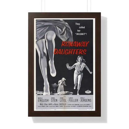 RUNAWAY DAUGHTERS 1956 - Framed Movie Poster - The Sticker Space