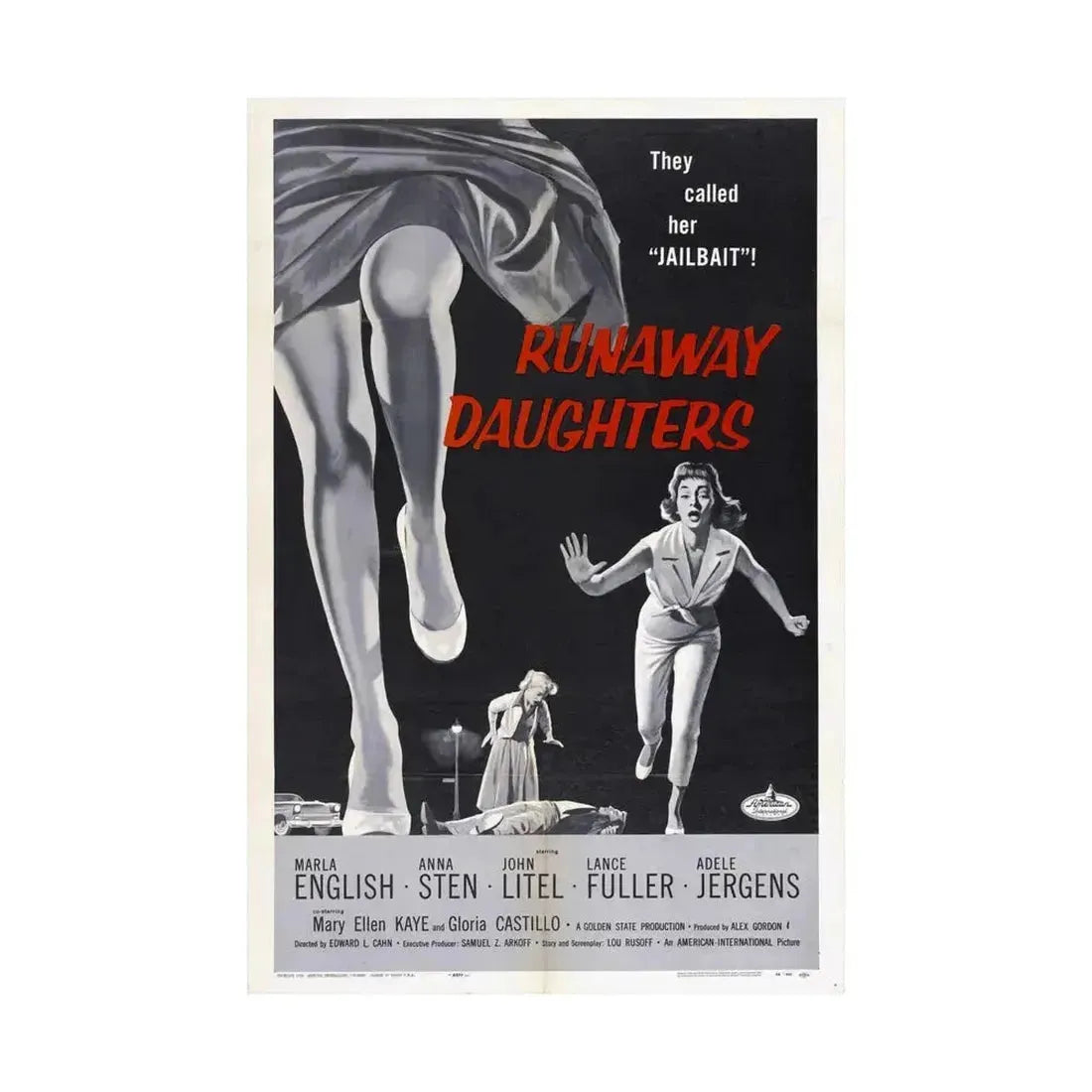 RUNAWAY DAUGHTERS 1956 - Paper Movie Poster - The Sticker Space