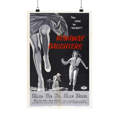 RUNAWAY DAUGHTERS 1956 - Paper Movie Poster - The Sticker Space