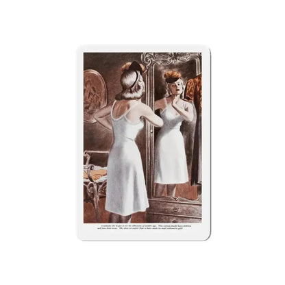 Runaway Wife (1), Redbook, March 1948 (Magazine Illustration) Refrigerator Magnet 4 Inch Die-Cut - The Sticker Space