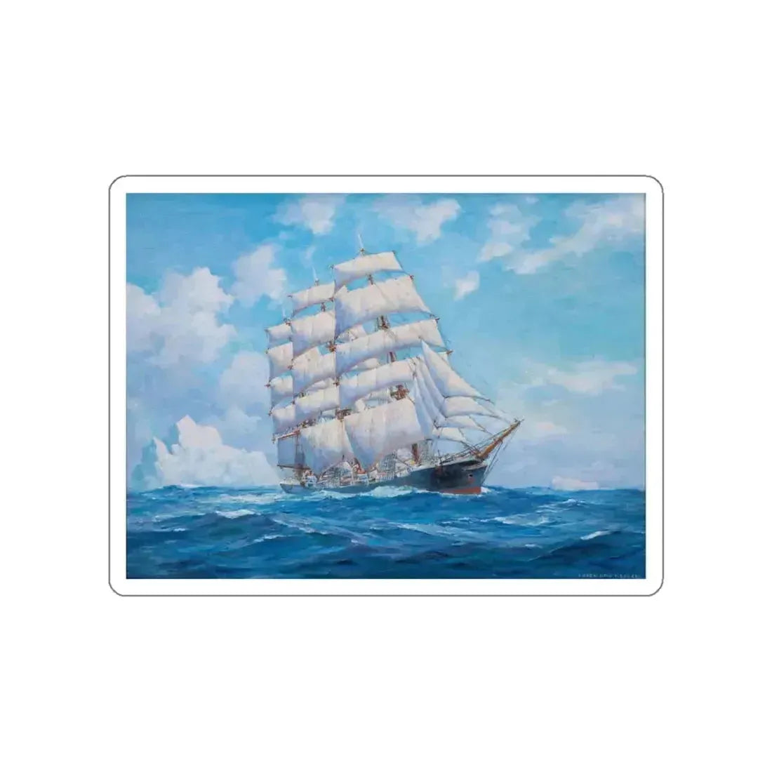 Running Away from Danger (Magazine Illustration) STICKER Vinyl Die-Cut Decal White Die-Cut 5 Inch - The Sticker Space