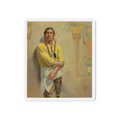 Running Deer, Taos (Magazine Illustration) Refrigerator Magnet 4 Inch Die-Cut - The Sticker Space