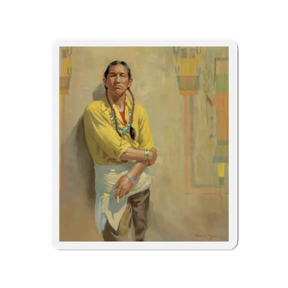 Running Deer, Taos (Magazine Illustration) Refrigerator Magnet - The Sticker Space