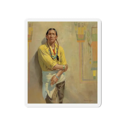 Running Deer, Taos (Magazine Illustration) Refrigerator Magnet - The Sticker Space