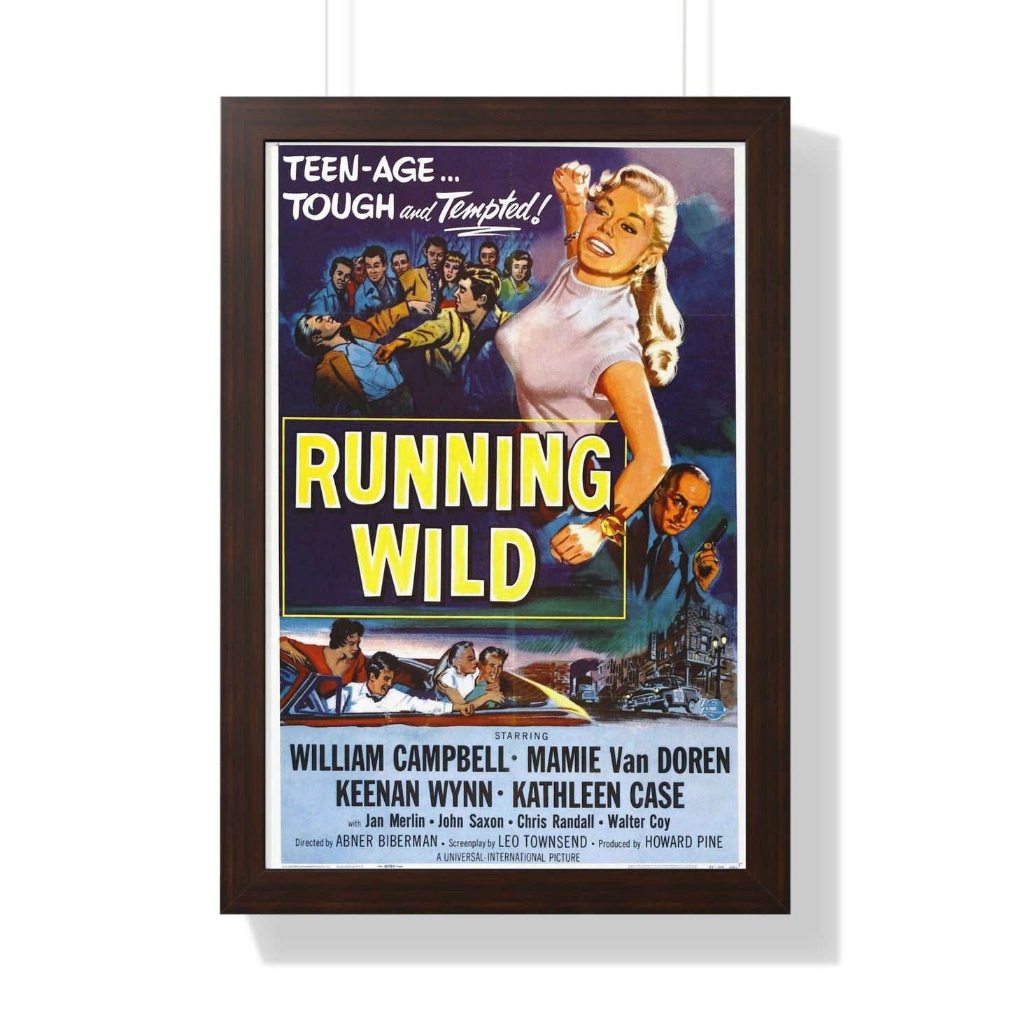 RUNNING WILD 1955 - Framed Movie Poster-16″ x 24″-The Sticker Space