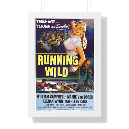 RUNNING WILD 1955 - Framed Movie Poster-16″ x 24″-The Sticker Space