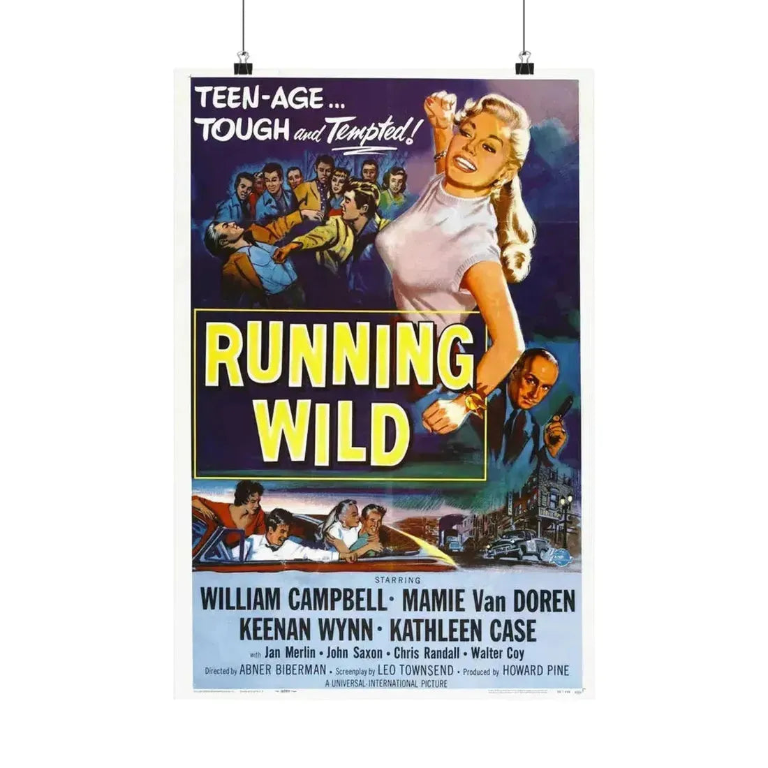 RUNNING WILD 1955 - Paper Movie Poster 16″ x 24″ Matte - The Sticker Space