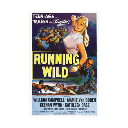 RUNNING WILD 1955 - Paper Movie Poster - The Sticker Space